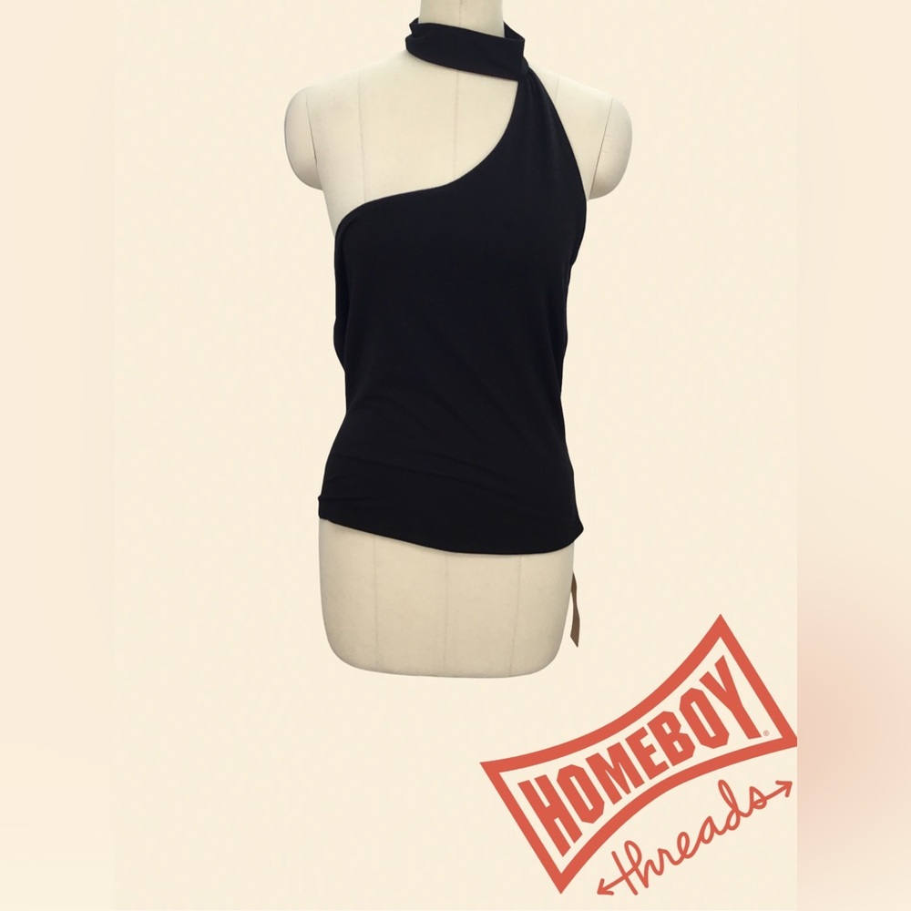 Reformation Black Asymmetrical Blouse